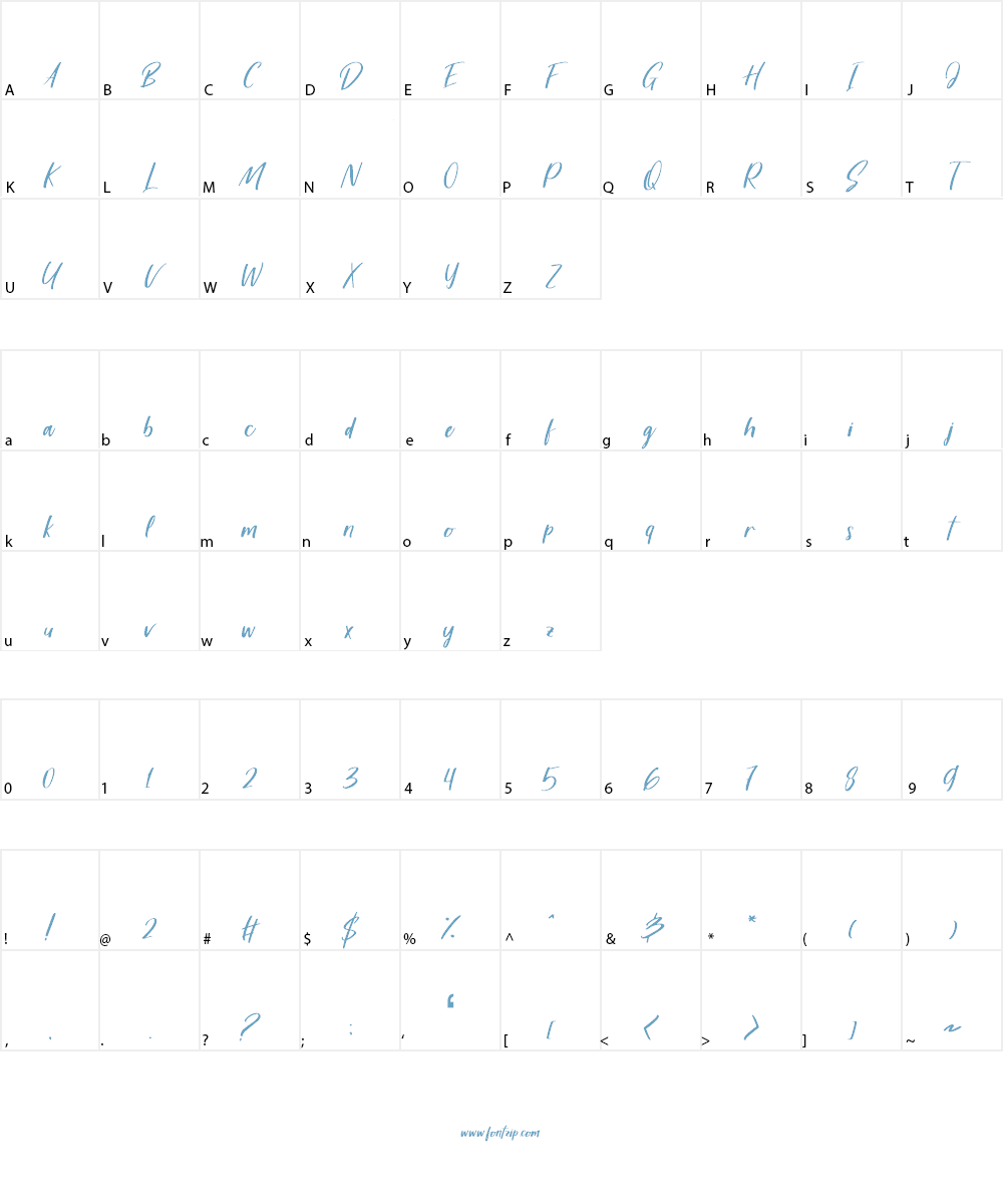 Harvest Barn DEMO Font Character